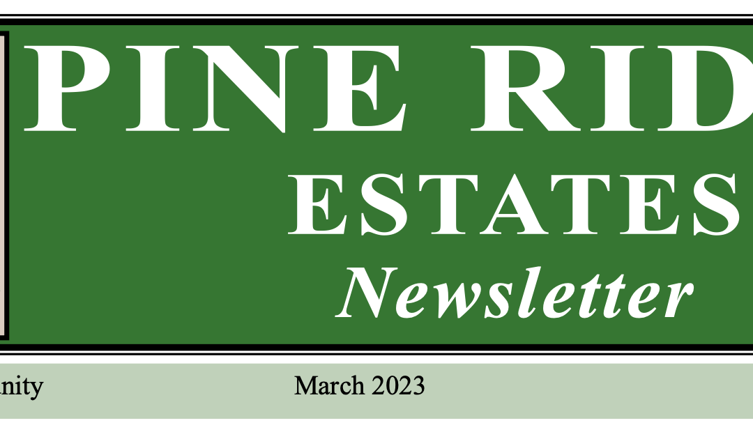 Pine Ridge Newsletter Spring 2023