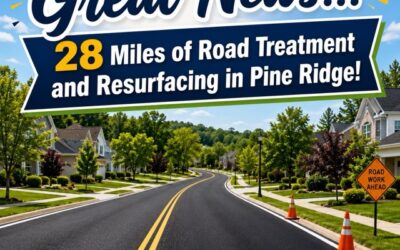Great News!!! 28 Miles of Road Treatment and Resurfacing in Pine Ridge!